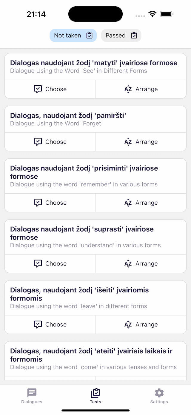 tests
